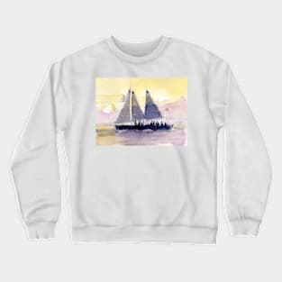 Sunset at the Keys - Sail boat Crewneck Sweatshirt